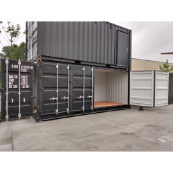 containers 20 pieds Open side couleur noir