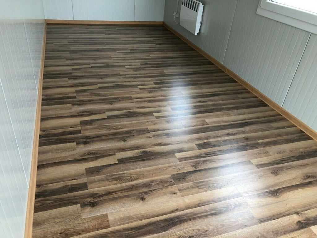 20-foot mobile office containers covered in open wood and glazed over a width width
